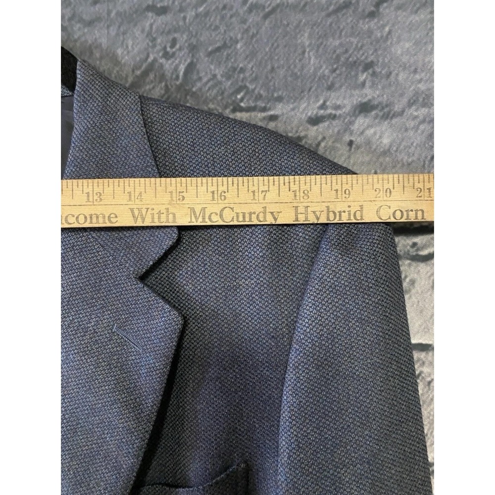 Syd Jerome Blazer‎ Mens 42R Gray Blue Wool Made in Italy Zegna Cloth Sport Coat - Picture 4 of 16